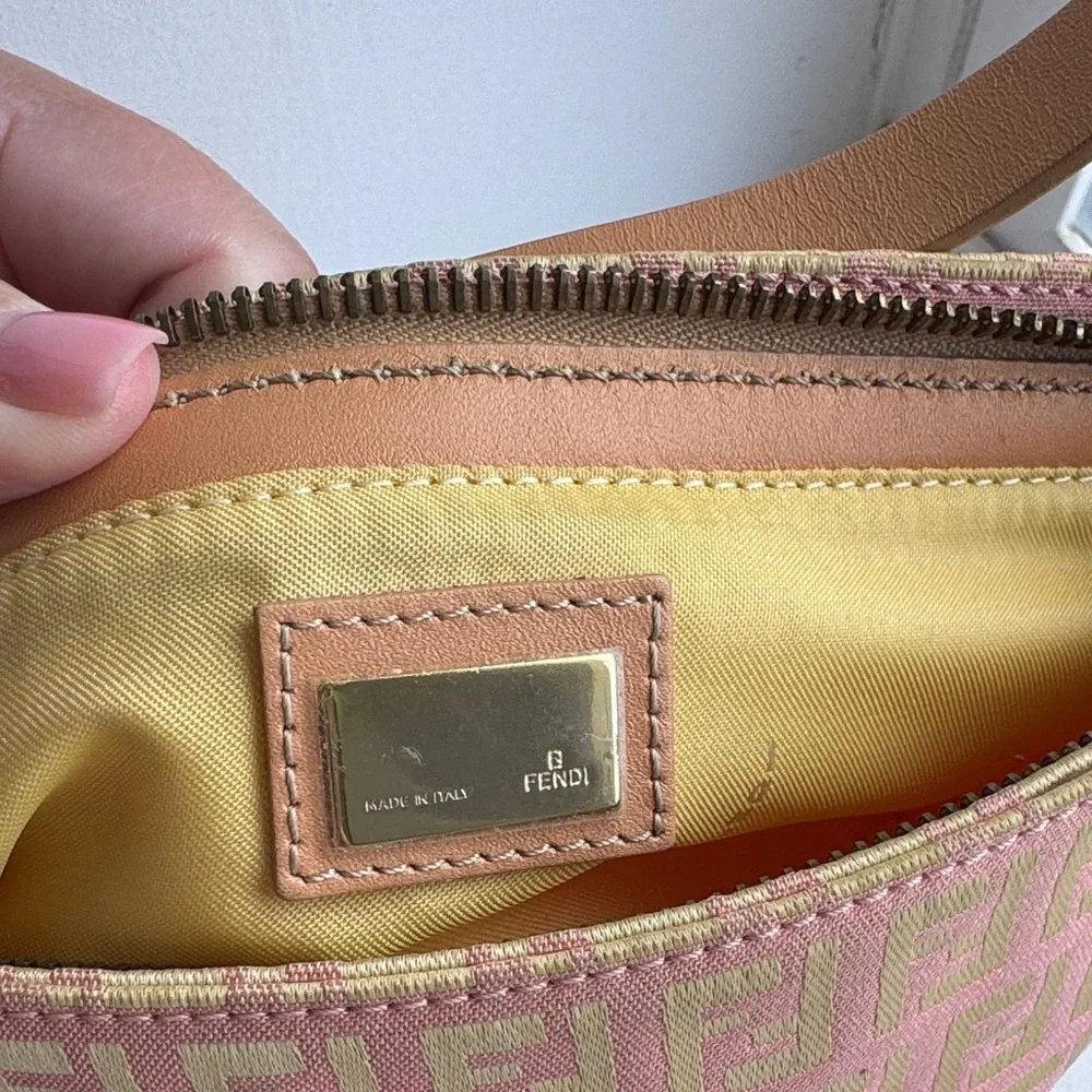 Fendi Pink and Gold Shoulder Bag - Picture 5 of 11